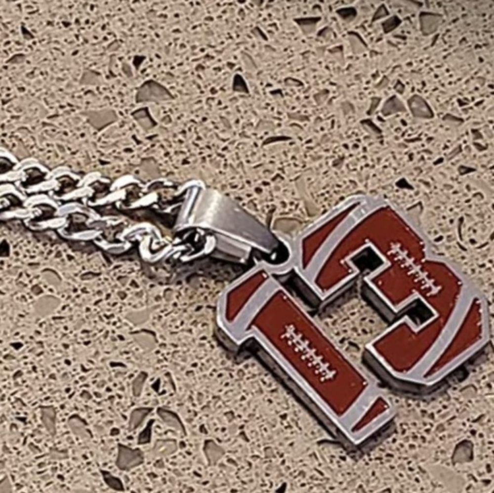 New Stainless steel football number necklace. All numbers usually avail. Ple…